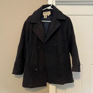 Eddie Bauer Navy Pea Coat Timeless Design